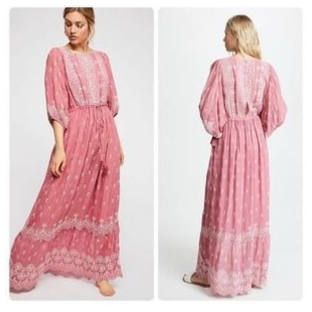 LoveShackFancy Cecily Dress - Tea Rose Pink